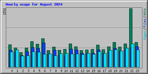 Hourly usage for August 2024