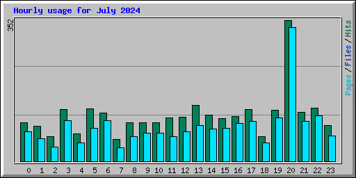 Hourly usage for July 2024