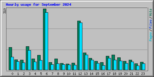 Hourly usage for September 2024