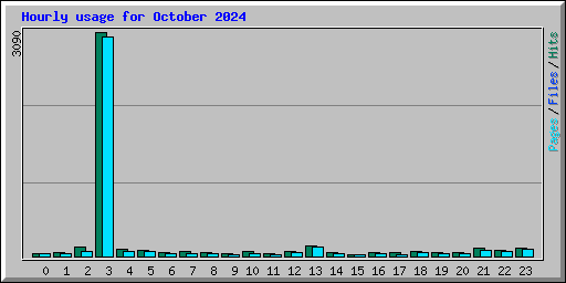 Hourly usage for October 2024