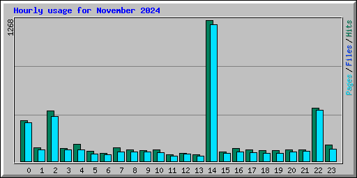 Hourly usage for November 2024