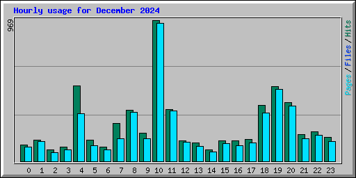 Hourly usage for December 2024